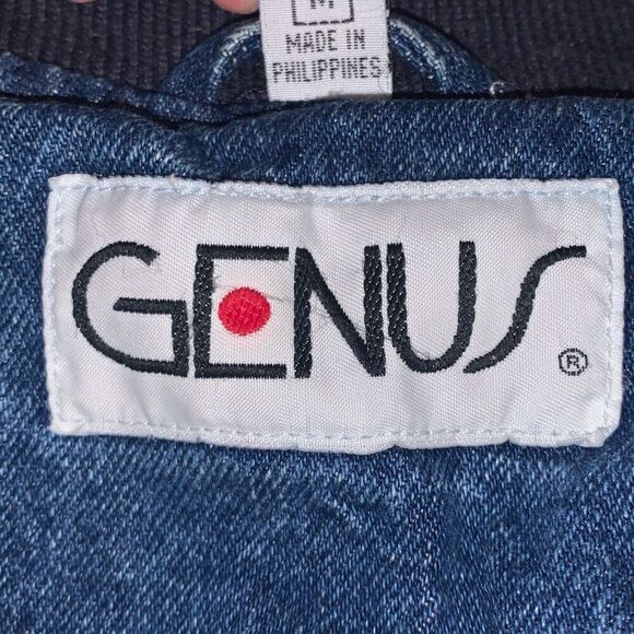 Vintage USA Today Unisex Men's Classic Embroidered Denim Bomber Jacket Size XL - Picture 13 of 16